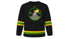 Load image into Gallery viewer, Zimbabwe Independence Day Original Hockey Jersey in Black, front view – custom name and number