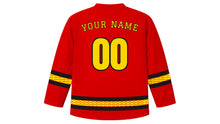 Load image into Gallery viewer, Zimbabwe Independence Day Original Hockey Jersey in Red, back view with your name and number