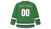 Load image into Gallery viewer, Zurich Original Hockey Jersey in Alpine Green, back view with your name and number