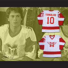 Load image into Gallery viewer, Dean Youngblood 10 Hamilton Mustangs Hockey Jersey Youngblood Movie