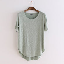 Load image into Gallery viewer, 100% Cotton Summer Fitness New Short Sleeve T Shirt Harajuku Loose Model Women T-shirt Casual O-neck Slim Fashion Woman Clothes
