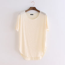 Load image into Gallery viewer, 100% Cotton Summer Fitness New Short Sleeve T Shirt Harajuku Loose Model Women T-shirt Casual O-neck Slim Fashion Woman Clothes