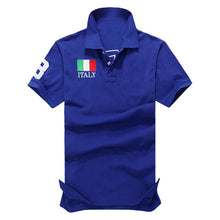 Load image into Gallery viewer, 100% Cotton Summer Men Polo Shirt Short Sleeve Big Horse Brands Embroidery Breathable Tops Tees Men&#39;s National Flag Polo Shirts