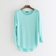 Load image into Gallery viewer, 100% Cotton tee shirt femme 2020 Harajuku long sleeve t shirt women tops fashion work blusa loose t-shirt camiseta mujer 1414
