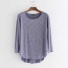 Load image into Gallery viewer, 100% Cotton tee shirt femme 2020 Harajuku long sleeve t shirt women tops fashion work blusa loose t-shirt camiseta mujer 1414