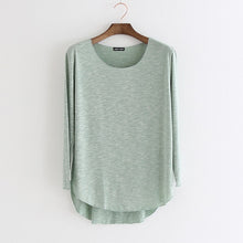 Load image into Gallery viewer, 100% Cotton tee shirt femme 2020 Harajuku long sleeve t shirt women tops fashion work blusa loose t-shirt camiseta mujer 1414