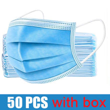 Load image into Gallery viewer, 100pcs Face Mouth Dust Mask Disposable Protect 3 Layers Anti Dust Mask Filter Earloop Non Woven Mouth Masks Fast Shipping