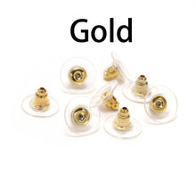 Load image into Gallery viewer, 100pcs/lot Rubber Earring Backs Stopper Earnuts Stud Earring Back Supplies For Jewelry DIY Jewelry Findings Making Accessories