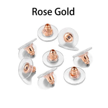 Load image into Gallery viewer, 100pcs/lot Rubber Earring Backs Stopper Earnuts Stud Earring Back Supplies For Jewelry DIY Jewelry Findings Making Accessories