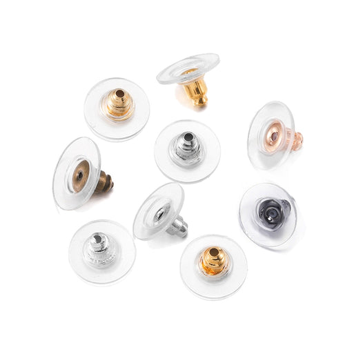 100pcs/lot Rubber Earring Backs Stopper Earnuts Stud Earring Back Supplies For Jewelry DIY Jewelry Findings Making Accessories