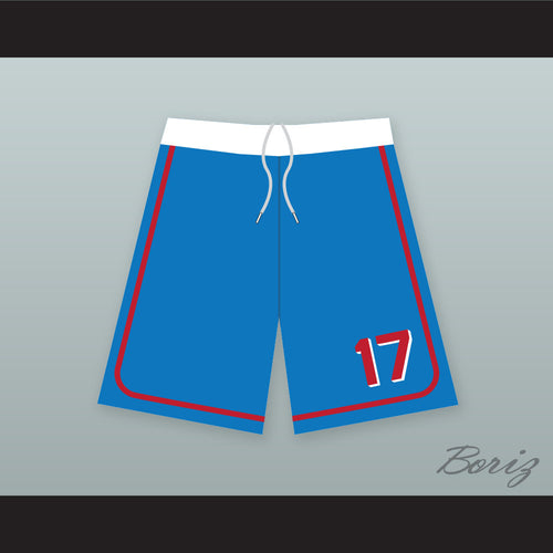 Doug Remer 17 Milwaukee Beers BASEketball Blue Basketball Shorts