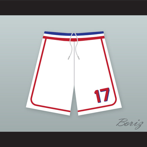 Doug Remer 17 Milwaukee Beers BASEketball White Basketball Shorts 1