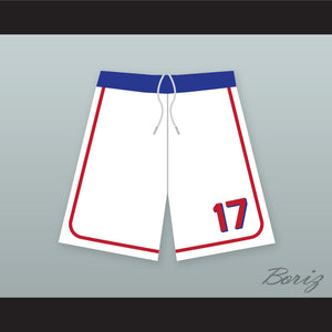 Doug Remer 17 Milwaukee Beers BASEketball White Basketball Shorts 2