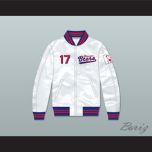 Load image into Gallery viewer, Doug Remer 17 Milwaukee Beers BASEketball White Varsity Letterman Satin Bomber Jacket