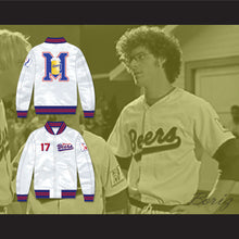 Load image into Gallery viewer, Doug Remer 17 Milwaukee Beers BASEketball White Varsity Letterman Satin Bomber Jacket