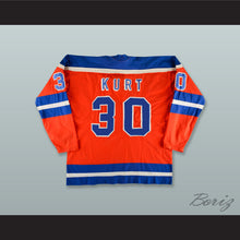 Load image into Gallery viewer, 1972-73 Gary Kurt 30 WHA New York Raiders Orange Hockey Jersey