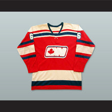 Load image into Gallery viewer, WHA 1972-73 Ottawa Nationals Brian Gibbons 6 Away Hockey Jersey