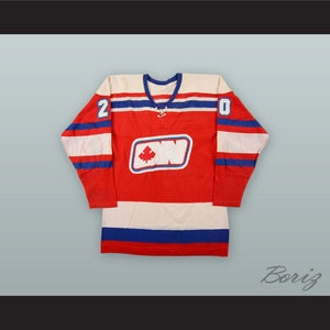 1972-73 WHA Brian Conacher 20 Ottawa Nationals Red Hockey Jersey