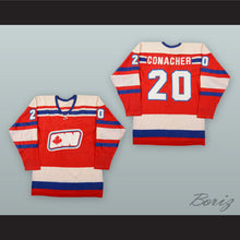 Load image into Gallery viewer, 1972-73 WHA Brian Conacher 20 Ottawa Nationals Red Hockey Jersey