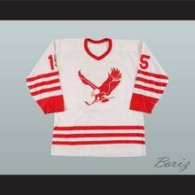 Load image into Gallery viewer, 1972 WHA Miami Screaming Eagles 15 White Hockey Jersey