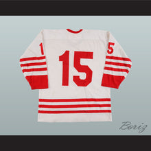 Load image into Gallery viewer, 1972 WHA Miami Screaming Eagles 15 White Hockey Jersey