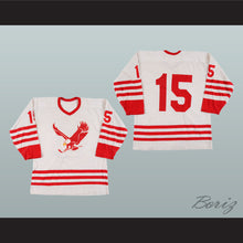 Load image into Gallery viewer, 1972 WHA Miami Screaming Eagles 15 White Hockey Jersey