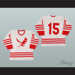 1972 WHA Miami Screaming Eagles 15 White Hockey Jersey