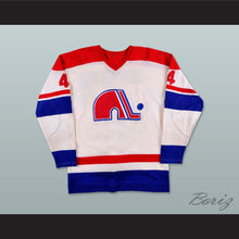 Load image into Gallery viewer, WHA 1973-74 Quebec Nordiques Francois Lacombe 4 Home Hockey Jersey