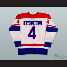 Load image into Gallery viewer, WHA 1973-74 Quebec Nordiques Francois Lacombe 4 Home Hockey Jersey