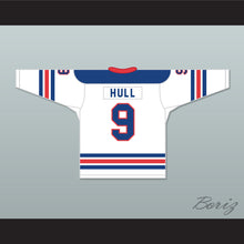 Load image into Gallery viewer, WHA 1973-74 Winnipeg Jets Bobby Hull 9 Home Hockey Jersey