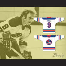 Load image into Gallery viewer, WHA 1973-74 Winnipeg Jets Bobby Hull 9 Home Hockey Jersey