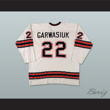 Load image into Gallery viewer, WHA 1973-74 Los Angeles Sharks Ron Garwasiuk 22 Home Hockey Jersey