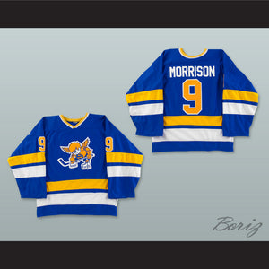 WHA 1973-74 Minnesota Fighting Saints George Morrison 9 Away Hockey Jersey