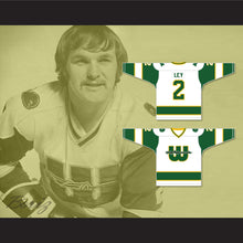Load image into Gallery viewer, WHA 1973-74 New England Whalers Rick Ley 2 Home Hockey Jersey
