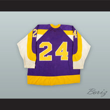 Load image into Gallery viewer, 1973-74 WHA Bill Speer 24 New York Golden Blades Purple Hockey Jersey