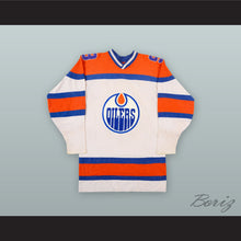 Load image into Gallery viewer, 1973-74 WHA Ross Perkins 9 Edmonton Oilers White Hockey Jersey