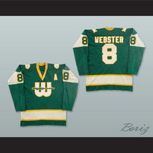 Load image into Gallery viewer, WHA 1974-75 New England Whalers Tom Webster 8 Away Hockey Jersey