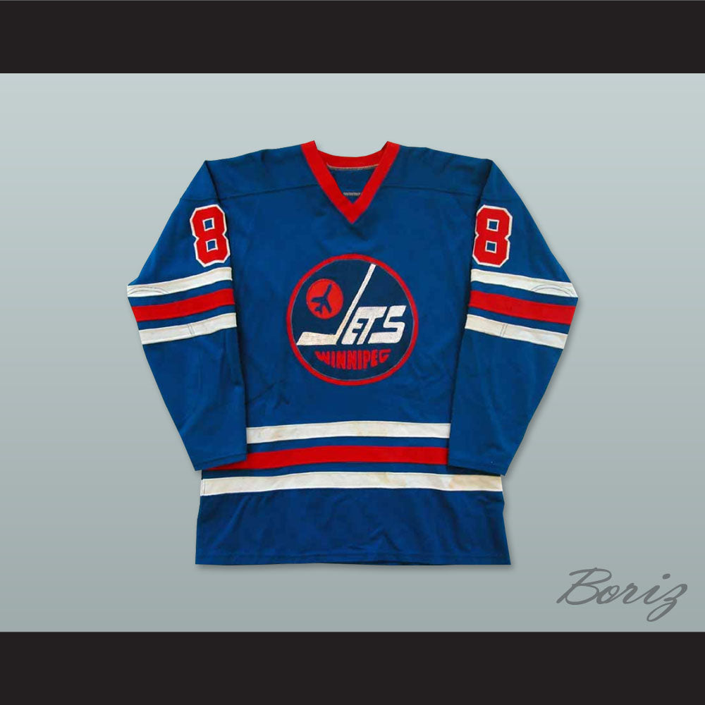 WHA 1974-75 Winnipeg Jets Perry Miller 8 Away Hockey Jersey