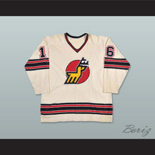 Load image into Gallery viewer, WHA 1974-75 Michigan Stags Steve West 16 Home Hockey Jersey