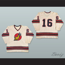 Load image into Gallery viewer, WHA 1974-75 Michigan Stags Steve West 16 Home Hockey Jersey