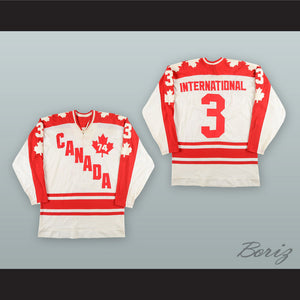 1974 WHA J.C. Tremblay 3 Team Canada White Hockey Jersey