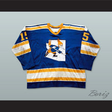 Load image into Gallery viewer, WHA 1975-76 Phoenix Roadrunners John Gray 15 Away Hockey Jersey