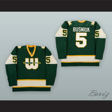Load image into Gallery viewer, 1975-77 WHA Ron Busniuk 5 New England Whalers Green Hockey Jersey