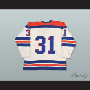 WHA 1975-76 San Diego Mariners Ernie Wakely 31 Home Hockey Jersey