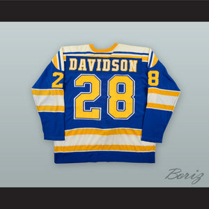 1976-77 WHA Blair Davidson 28 Phoenix Roadrunners Blue Hockey Jersey