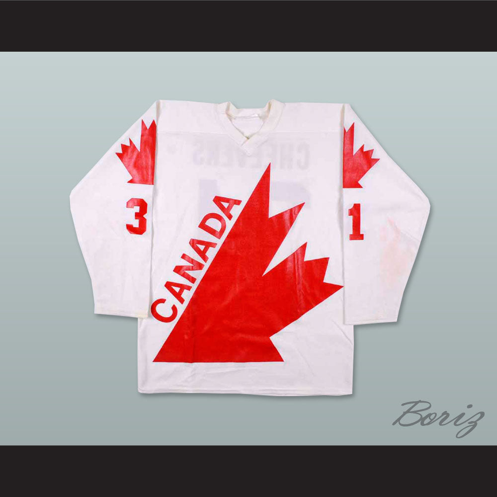 1976 Gerry Cheevers 31 Canada Cup Hockey Jersey