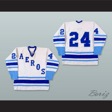 Load image into Gallery viewer, WHA 1977-78 Houston Aeros Glen Irwin 24 Home Hockey Jersey