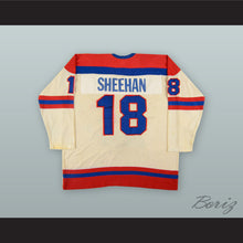Load image into Gallery viewer, 1977-78 WHA Bobby Sheehan 18 Indianapolis Racers White Hockey Jersey