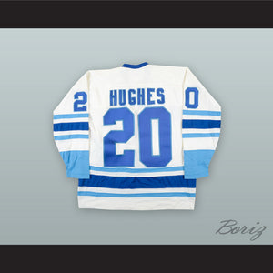 1977-78 WHA John Hughes 20 Houston Aeros White Hockey Jersey