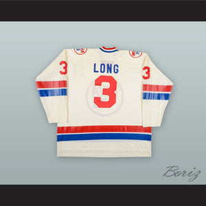 1978-79 WHA Barry Long 3 WHA All Star Game White Hockey Jersey